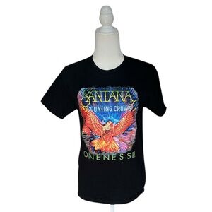 Santana x Counting Crows 2024 Tour T-
Shirt Black